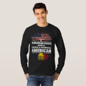 Born Romanian Romania American USA Citizenship T-shirt (Voorkant volledig)