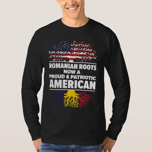 Born Romanian Romania American USA Citizenship T-shirt (Voorkant)