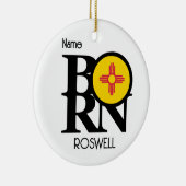BORN Roswell New Mexico Keramisch Ornament (Rechts)