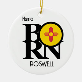 BORN Roswell New Mexico Keramisch Ornament