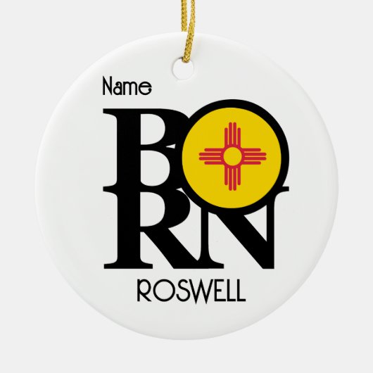 BORN Roswell New Mexico Keramisch Ornament (Voorkant)