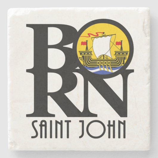 BORN Saint John New Brunswick Stenen Onderzetter (Voorkant)