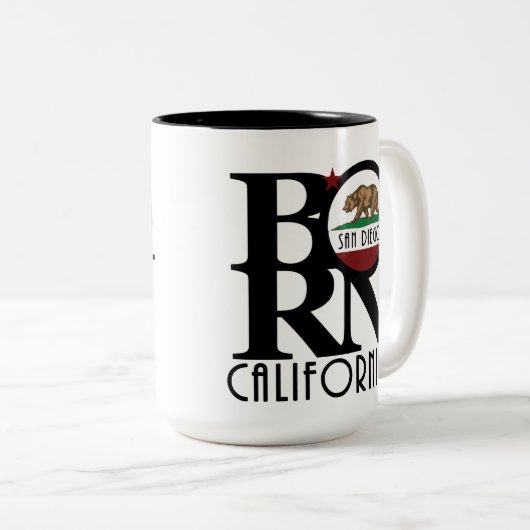 BORN San Diego 15oz Tweekleurige Koffiemok (Voorkant rechts)