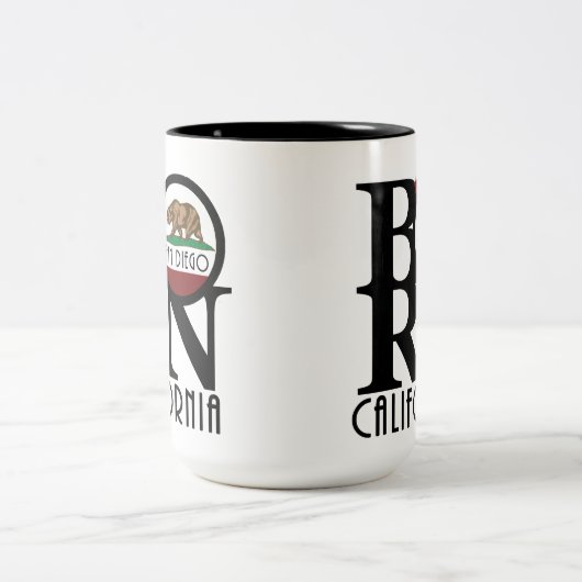 BORN San Diego 15oz Tweekleurige Koffiemok (Center)