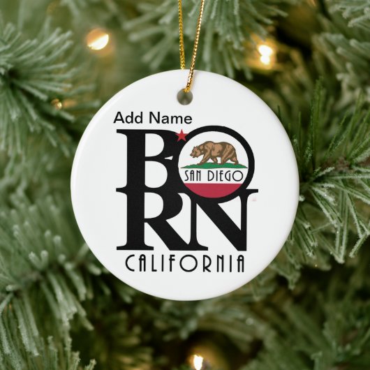 BORN San Diego Keramisch Ornament (Boom)