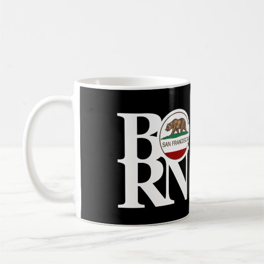 BORN San Francisco 11oz Zwart Koffiemok (Links)