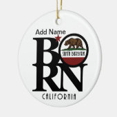 BORN Santa Barbara California Custumizable Keramisch Ornament (Links)