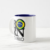 BORN São Paulo 11oz Tweekleurige Koffiemok (Voorkant links)