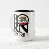 BORN Saratoga California 15oz Tweekleurige Koffiemok (Voorkant links)
