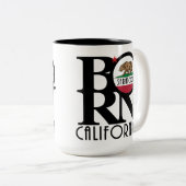 BORN Saratoga California 15oz Tweekleurige Koffiemok (Voorkant rechts)