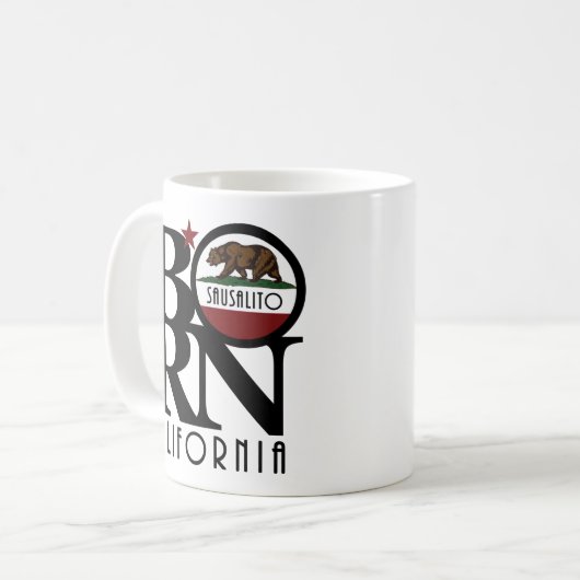 BORN Sausalito CA 11oz Koffiemok (Voorkant links)