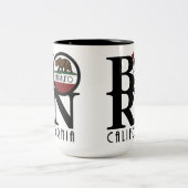 BORN Sausalito CA 15oz Tweekleurige Koffiemok (Center)
