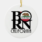BORN Scotts Valley California Keramisch Ornament (Voorkant)