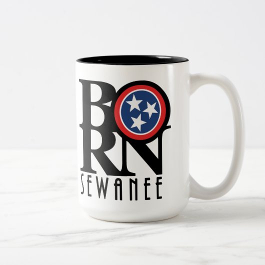 BORN Sewanee Tennessee 15oz Tweekleurige Koffiemok (Rechts)
