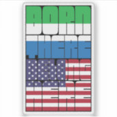 Born Sierra Leone Belong American Sticker (Voorkant)