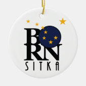 BORN Sitka Alaska Keramisch Ornament (Voorkant)