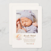 Born Sleeping Photo Birth Announement Aankondiging (Voorkant / Achterkant)