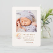 Born Sleeping Photo Birth Announement Aankondiging (Staand voorkant)