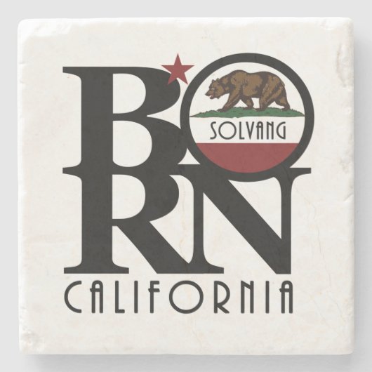 BORN Solvang California Stenen Onderzetter (Voorkant)