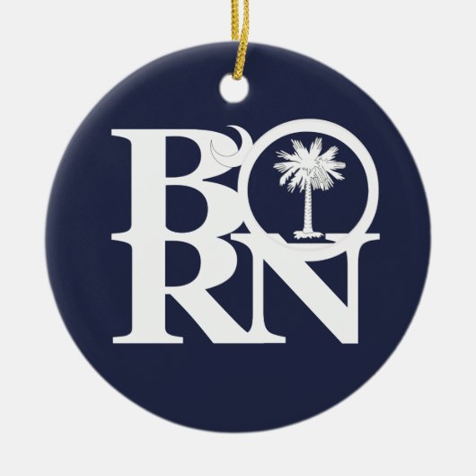 BORN South Carolina Keramisch Ornament (Voorkant)