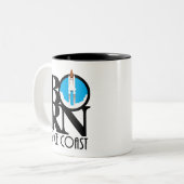 BORN Space Coast 11oz Tweekleurige Koffiemok (Voorkant links)