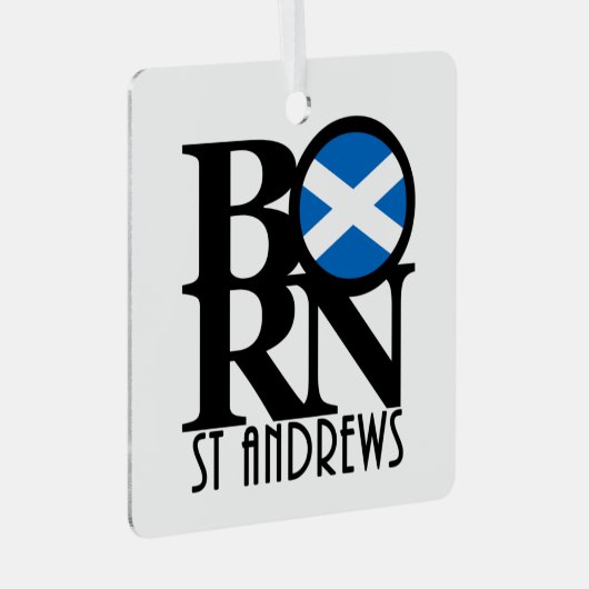 BORN St Andrews Scotland Metalen Ornament (Voorkant Rechts)
