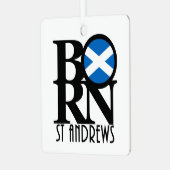 BORN St Andrews Scotland Metalen Ornament (Voorkant links)