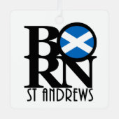 BORN St Andrews Scotland Metalen Ornament (Voorkant)