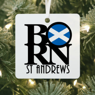 BORN St Andrews Scotland Metalen Ornament