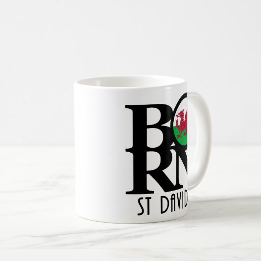 BORN St Davids 11oz Koffiemok (Voorkant rechts)