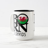 BORN St Davids 15oz Tweekleurige Koffiemok (Voorkant links)