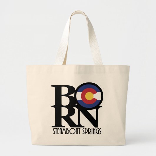 BORN Steamboot Springs Colorado Grote Tote Bag (Voorkant)