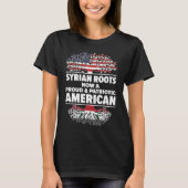 Born Syrian Syria American USA Citizenship T-shirt (Voorkant)