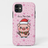 Born This Cute | Cute Mini Pig iPhone 11 Case (Achterkant)