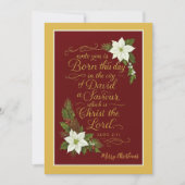 Born This Day – Luke 2:11 Christmas Blessing Feestdagenkaart (Voorkant)