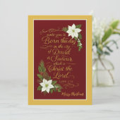Born This Day – Luke 2:11 Christmas Blessing Feestdagenkaart (Staand voorkant)