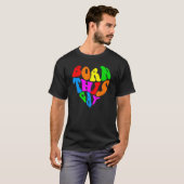Born This Gay Heart Lgbt Pride Month Retro Groovy  T-shirt (Voorkant volledig)
