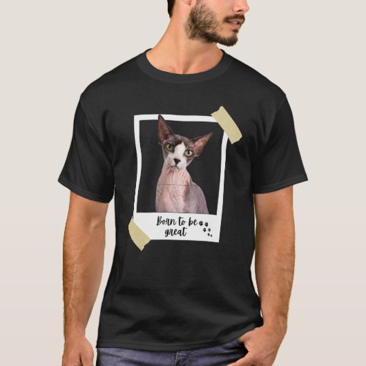 Born This Great Cute Sphynx Cat And Kitten Animal T-shirt (Voorkant)