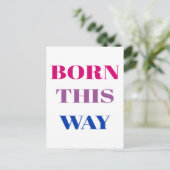 Born this way - Bisexual Pride Briefkaart (Staand voorkant)