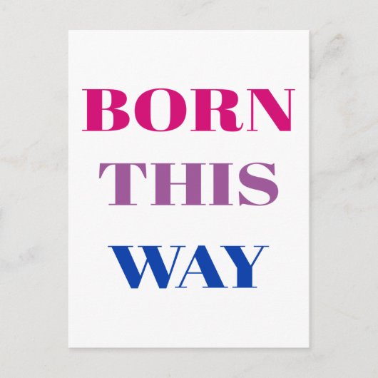 Born this way - Bisexual Pride Briefkaart (Voorkant)