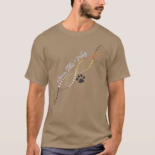 Born This Way Gay Bear - Bear Pride DNA  T-shirt (Voorkant)