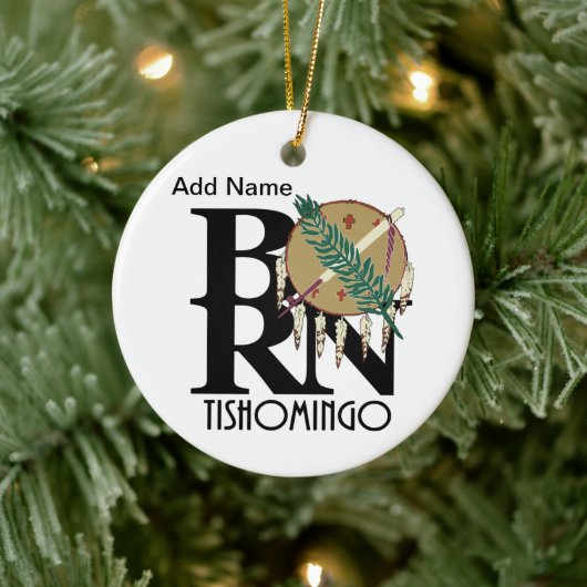 BORN Tishomingo, OK Keramisch Ornament (Boom)