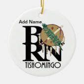 BORN Tishomingo, OK Keramisch Ornament (Voorkant)