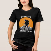Born to Adventure - Reizen en wildernis Tri-Blend Shirt (Voorkant)