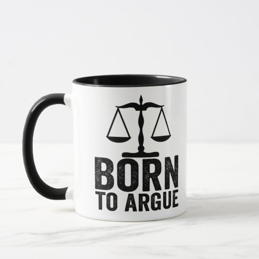 Born To Argue -  Lawyer Gift - Funny Lawyer Gift Mok (Links)