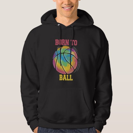 Born To Ball Basketball Slam Dunk Hoodie (Voorkant)