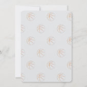 Born to Ball Sports verjaardagsbasketbal uitnodigi Kaart (Achterkant)