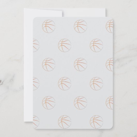 Born to Ball Sports verjaardagsbasketbal uitnodigi Kaart (Achterkant)