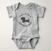 Born to be a Dachshund Love Newborn Gift Romper (Voorkant)