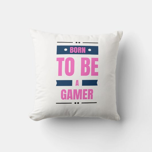 Born to Be a Gamer Kussensloop Kussen (Voorkant)